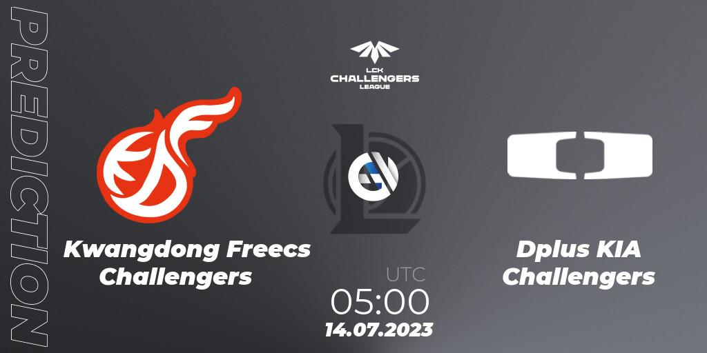 Kwangdong Freecs Challengers vs Dplus KIA Challengers: Match Prediction. 14.07.23, LoL, LCK Challengers League 2023 Summer - Group Stage