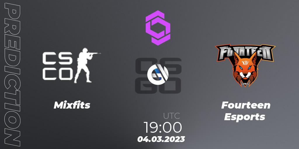 Mixfits vs Fourteen Esports: Match Prediction. 04.03.2023 at 19:00, Counter-Strike (CS2), CCT West Europe Series 2 Closed Qualifier
