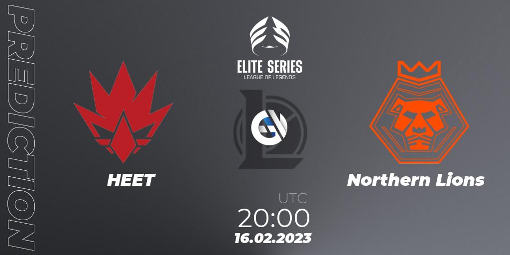 HEET vs Northern Lions: Match Prediction. 16.02.23, LoL, Elite Series Spring 2023 - Group Stage