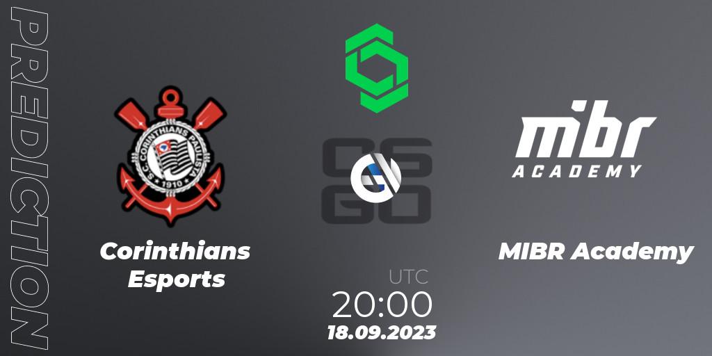 Corinthians Esports vs MIBR Academy: Match Prediction. 18.09.2023 at 20:00, Counter-Strike (CS2), CCT South America Series #11