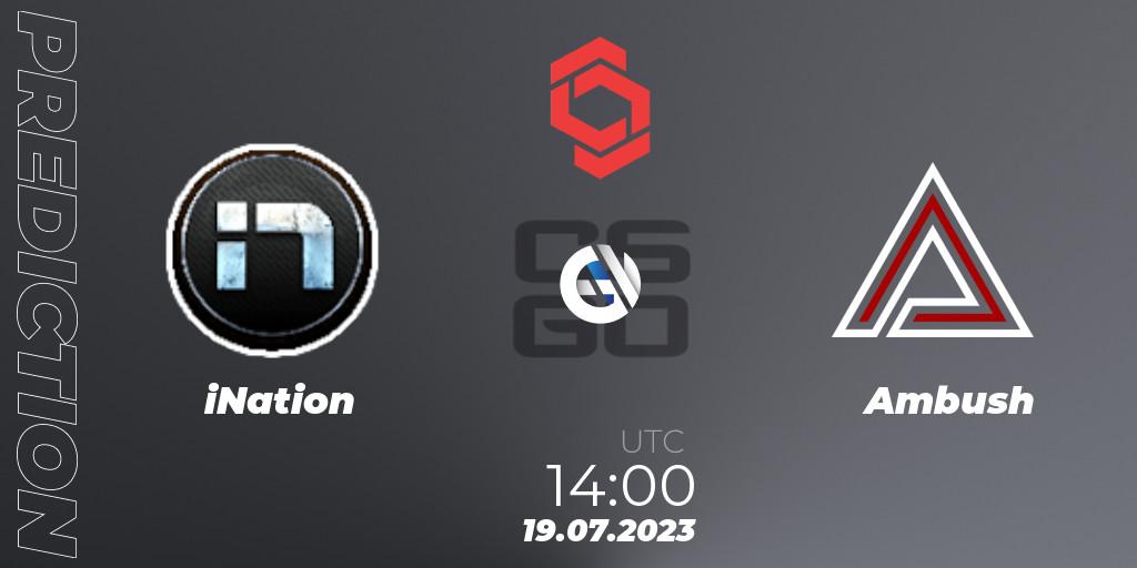 iNation vs Ambush: Match Prediction. 19.07.23, CS2 (CS:GO), CCT Central Europe Series #7: Closed Qualifier