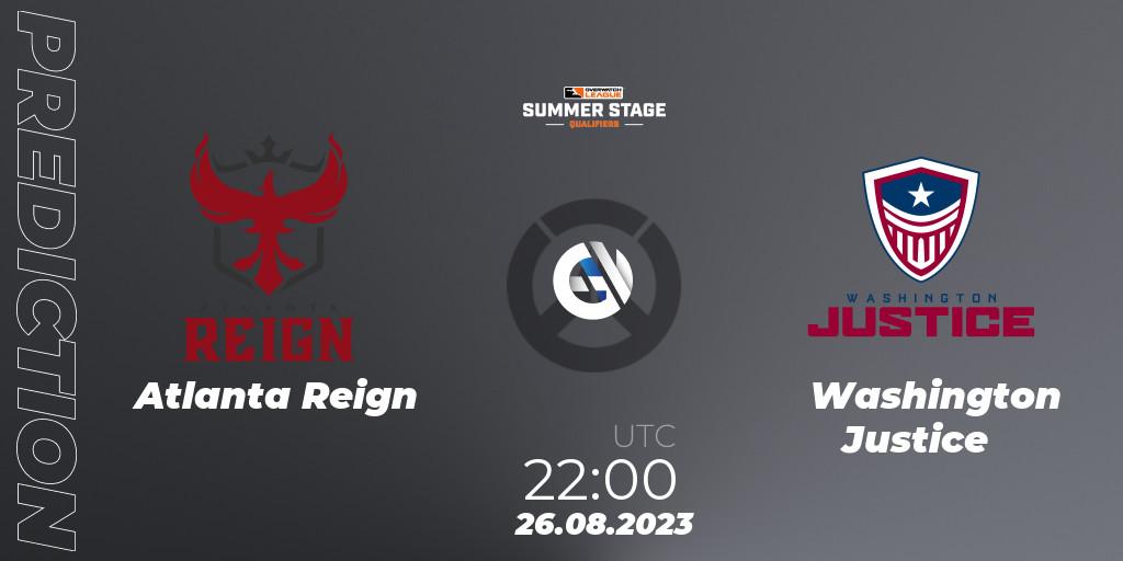 Atlanta Reign vs Washington Justice: Match Prediction. 26.08.23, Overwatch, Overwatch League 2023 - Summer Stage Qualifiers
