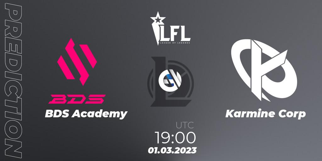 BDS Academy vs Karmine Corp: Match Prediction. 01.03.2023 at 19:00, LoL, LFL Spring 2023 - Group Stage