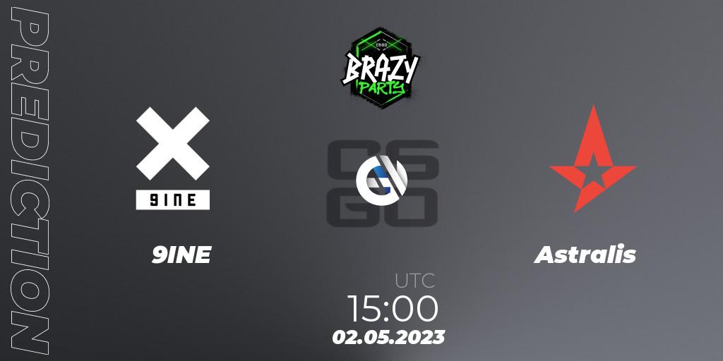 9INE vs Astralis: Match Prediction. 02.05.2023 at 15:00, Counter-Strike (CS2), Brazy Party 2023