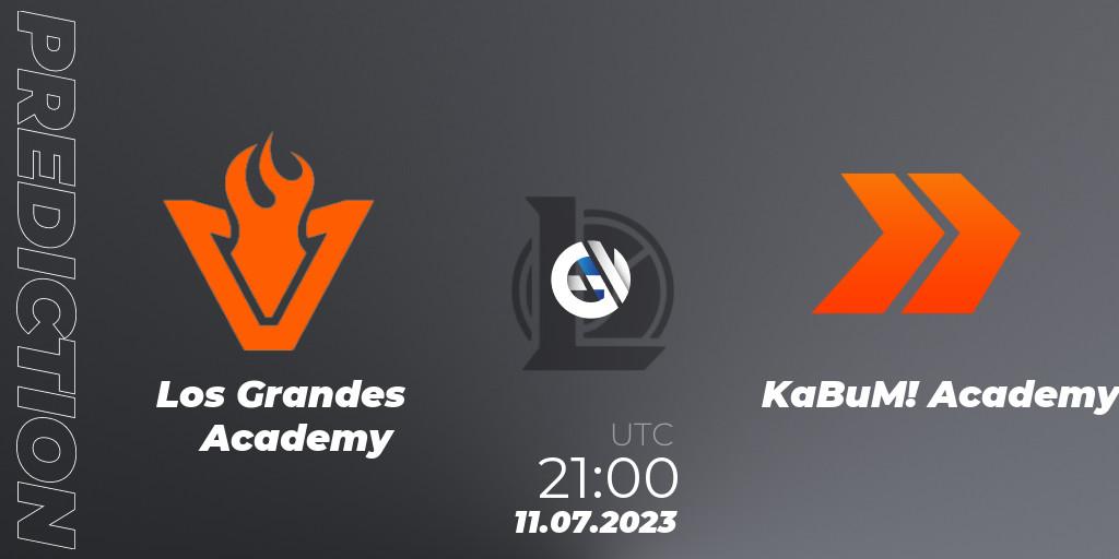 Los Grandes Academy vs KaBuM! Academy: Match Prediction. 11.07.23, LoL, CBLOL Academy Split 2 2023 - Group Stage