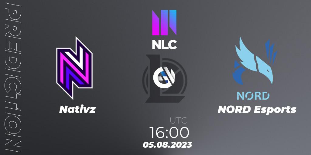 Nativz vs NORD Esports: Match Prediction. 05.08.2023 at 16:00, LoL, NLC Summer 2023 - Playoffs