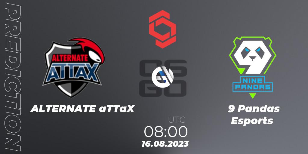 ALTERNATE aTTaX vs 9 Pandas Esports: Match Prediction. 16.08.2023 at 08:00, Counter-Strike (CS2), CCT Central Europe Series #7
