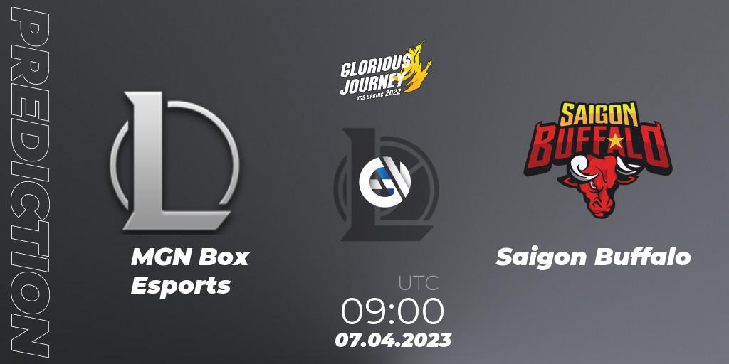 MGN Box Esports vs Saigon Buffalo: Match Prediction. 07.04.2023 at 10:00, LoL, VCS Spring 2023 - Group Stage