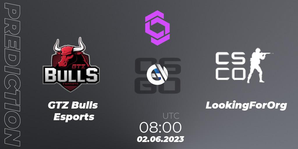 GTZ Bulls Esports vs LookingForOrg: Match Prediction. 02.06.2023 at 08:00, Counter-Strike (CS2), CCT West Europe Series 4