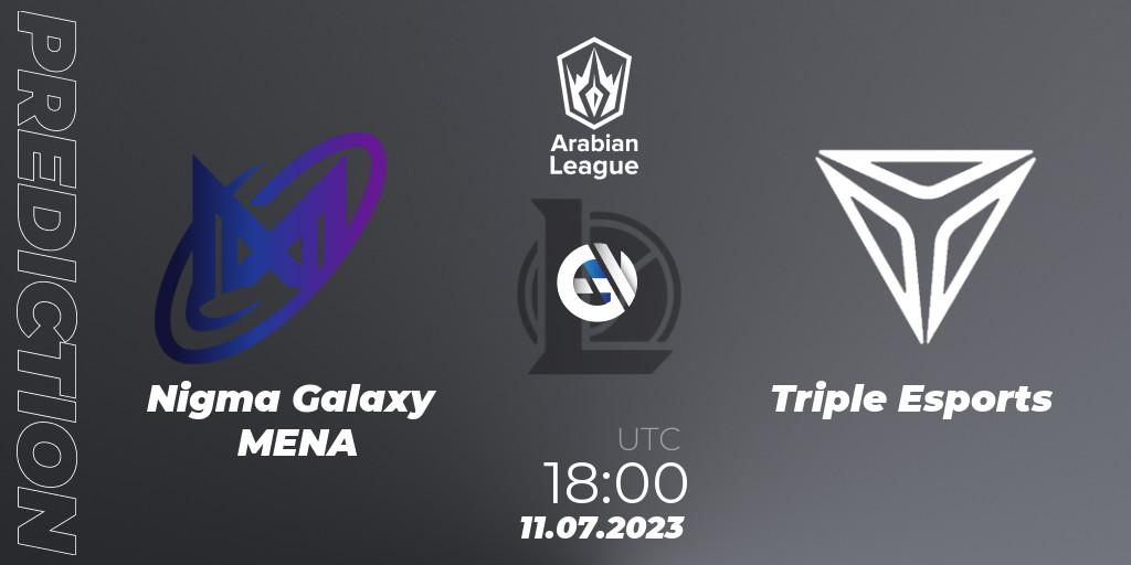 Nigma Galaxy MENA vs Triple Esports: Match Prediction. 11.07.23, LoL, Arabian League Summer 2023 - Group Stage