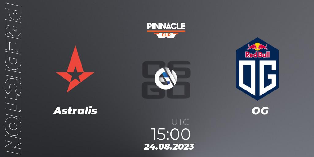 Astralis vs OG: Match Prediction. 24.08.2023 at 17:00, Counter-Strike (CS2), Pinnacle Cup V