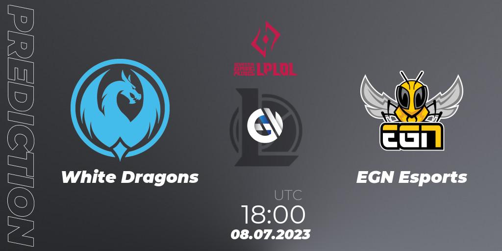 White Dragons vs EGN Esports: Match Prediction. 16.06.2023 at 18:00, LoL, LPLOL Split 2 2023 - Group Stage
