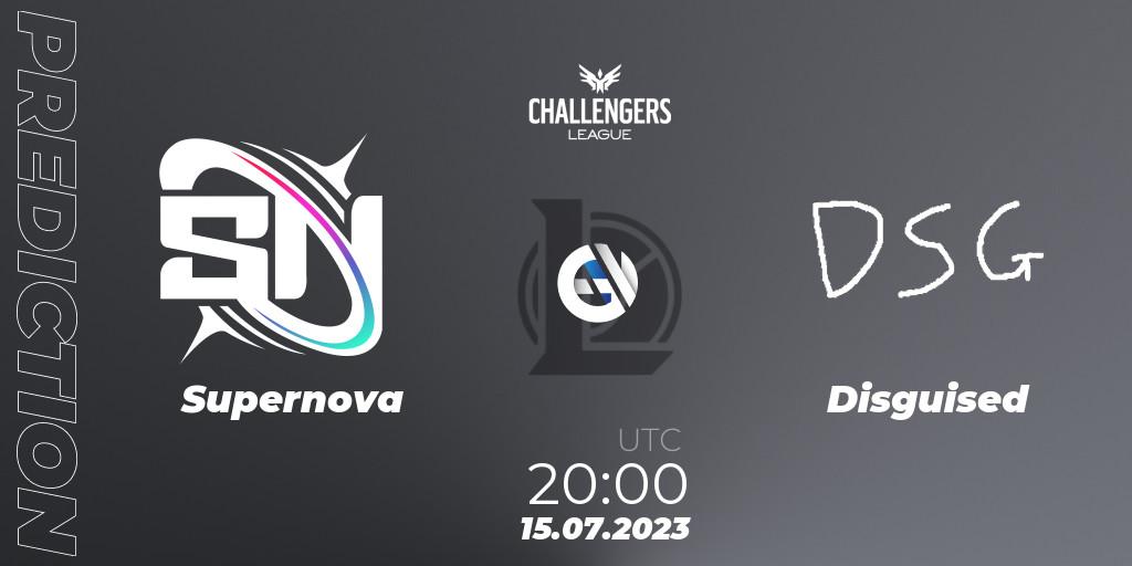 Supernova vs Disguised: Match Prediction. 26.06.2023 at 20:00, LoL, North American Challengers League 2023 Summer - Group Stage