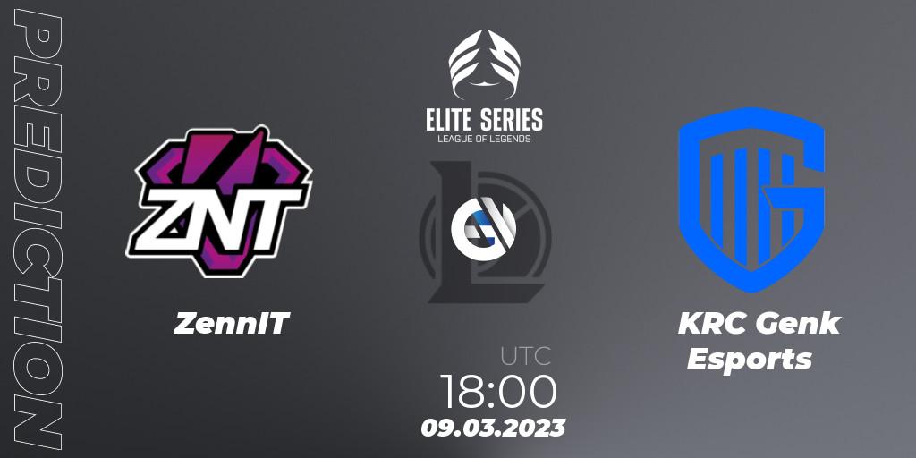 ZennIT vs KRC Genk Esports: Match Prediction. 09.03.23, LoL, Elite Series Spring 2023 - Group Stage