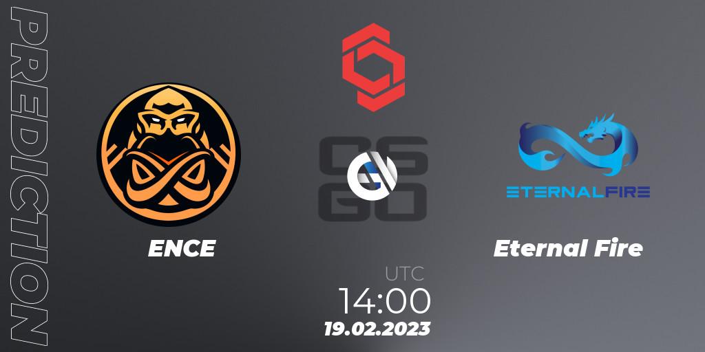 ENCE vs Eternal Fire: Match Prediction. 19.02.23, CS2 (CS:GO), CCT Central Europe Series Finals #1