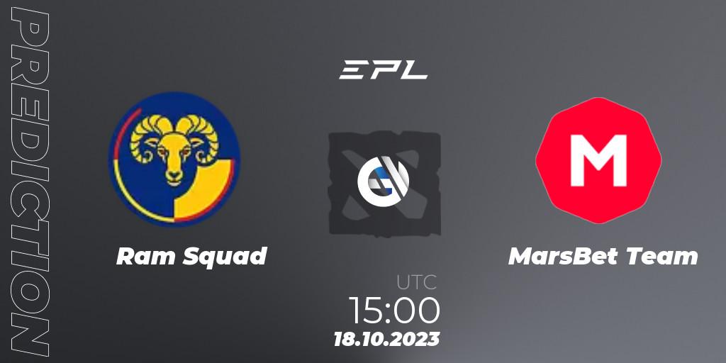 Ram Squad vs MarsBet Team: Match Prediction. 18.10.23, Dota 2, European Pro League Season 13