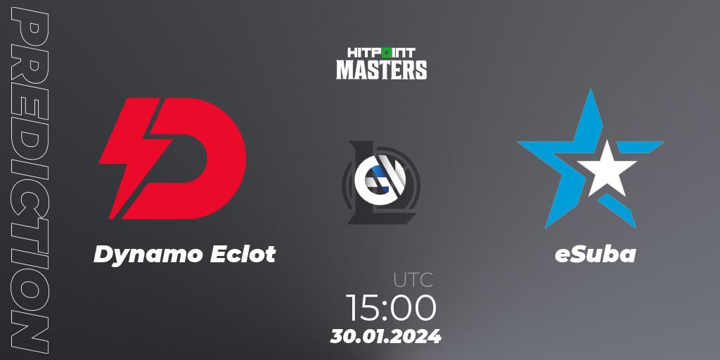 Dynamo Eclot vs eSuba: Match Prediction. 30.01.24, LoL, Hitpoint Masters Spring 2024
