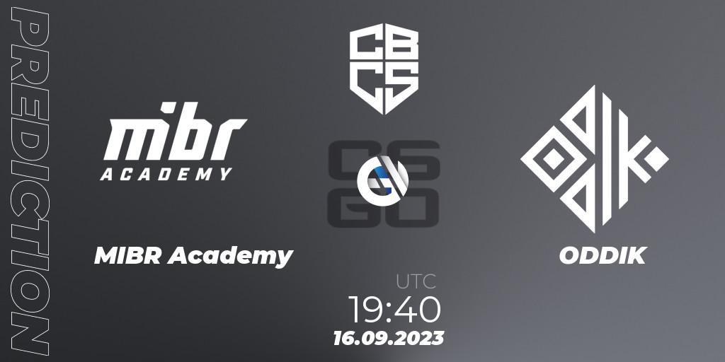 MIBR Academy vs ODDIK: Match Prediction. 16.09.23, CS2 (CS:GO), CBCS 2023 Season 2
