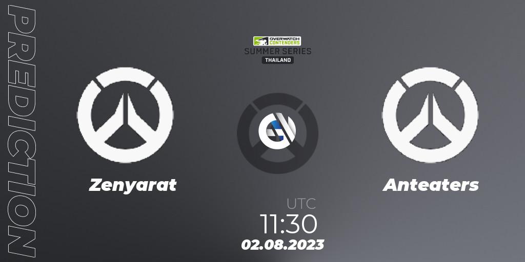 Zenyarat vs Anteaters: Match Prediction. 02.08.2023 at 12:00, Overwatch, Overwatch Contenders 2023 Summer Series: Thailand