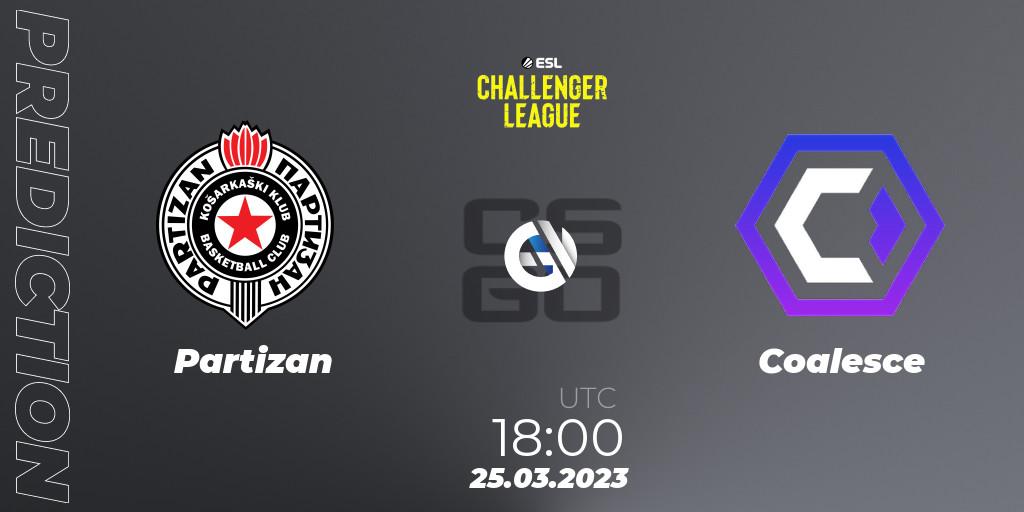 Partizan vs Coalesce: Match Prediction. 25.03.23, CS2 (CS:GO), ESL Challenger League Season 44 Relegation: Europe