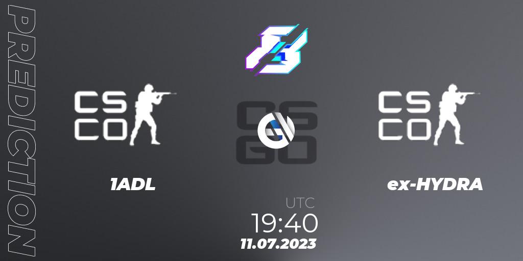 1ADL vs ex-HYDRA: Match Prediction. 11.07.2023 at 19:40, Counter-Strike (CS2), Gamers8 2023 Europe Open Qualifier 2