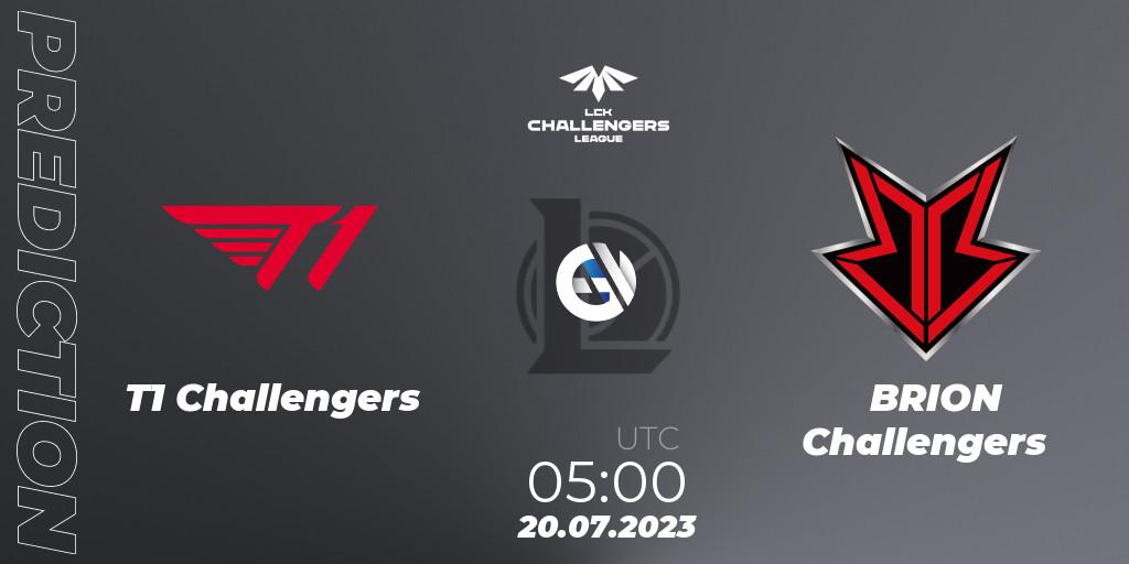 T1 Challengers vs BRION Challengers: Match Prediction. 20.07.23, LoL, LCK Challengers League 2023 Summer - Group Stage