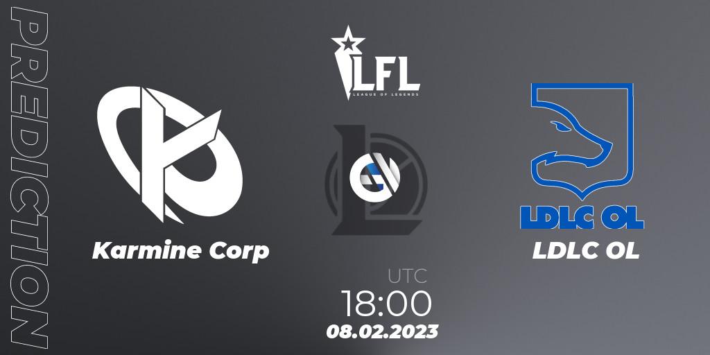 Karmine Corp vs LDLC OL: Match Prediction. 08.02.2023 at 18:00, LoL, LFL Spring 2023 - Group Stage