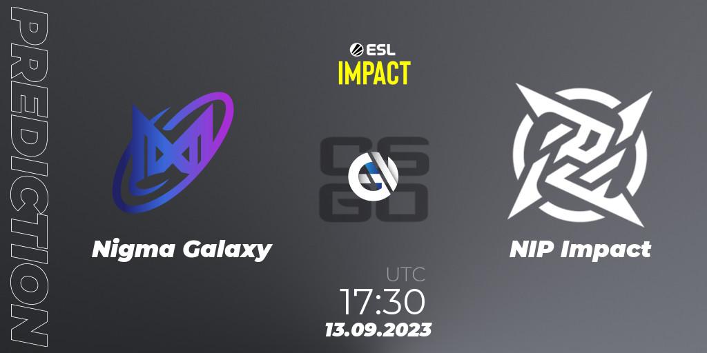 Nigma Galaxy vs NIP Impact: Match Prediction. 13.09.2023 at 17:30, Counter-Strike (CS2), ESL Impact League Season 4: European Division