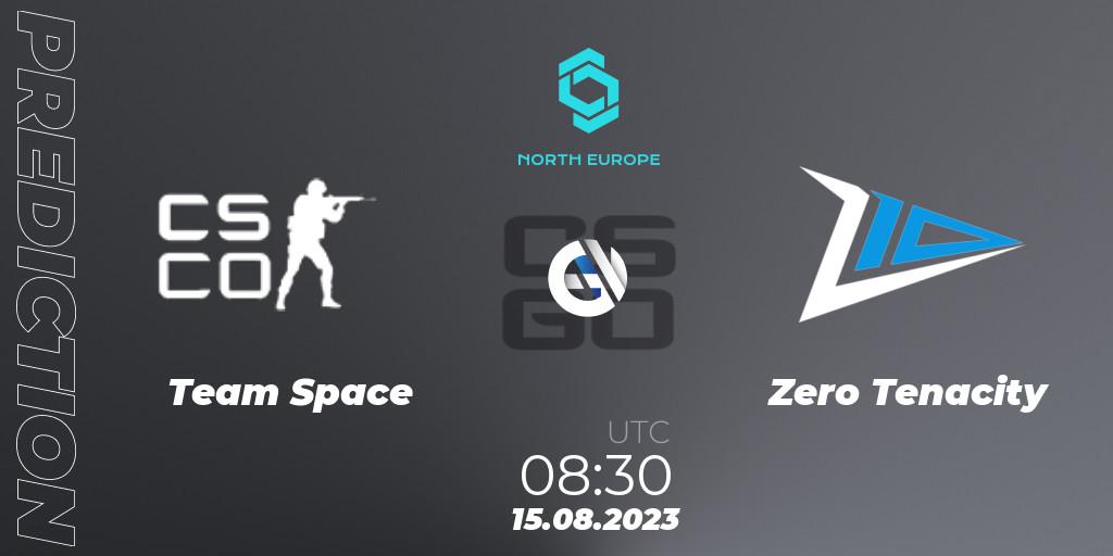 Team Space vs Zero Tenacity: Match Prediction. 15.08.2023 at 08:30, Counter-Strike (CS2), CCT North Europe Series #7