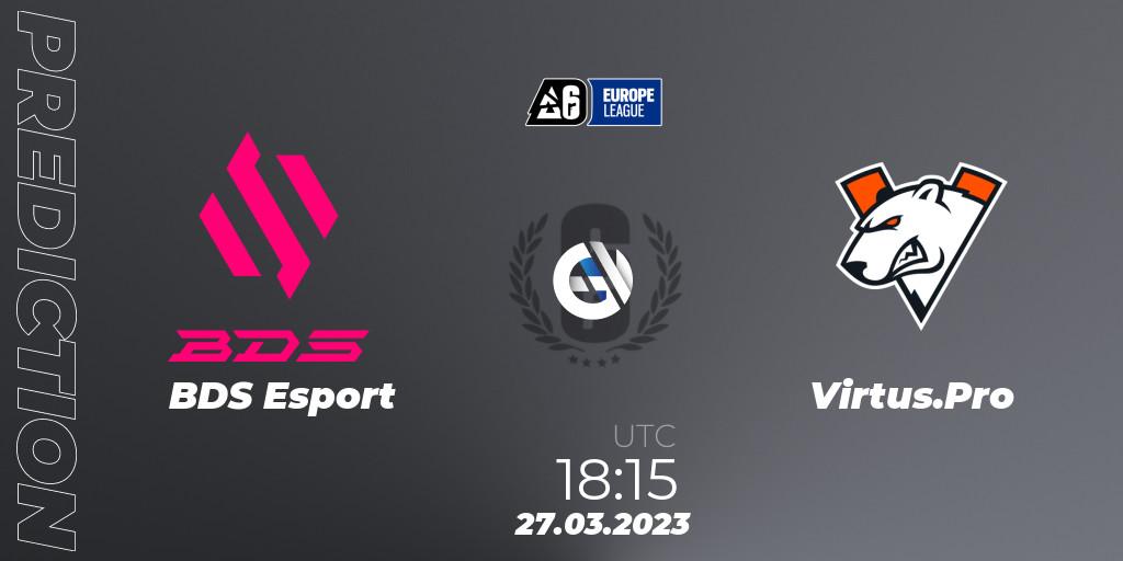BDS Esport vs Virtus.Pro: Match Prediction. 27.03.23, Rainbow Six, Europe League 2023 - Stage 1