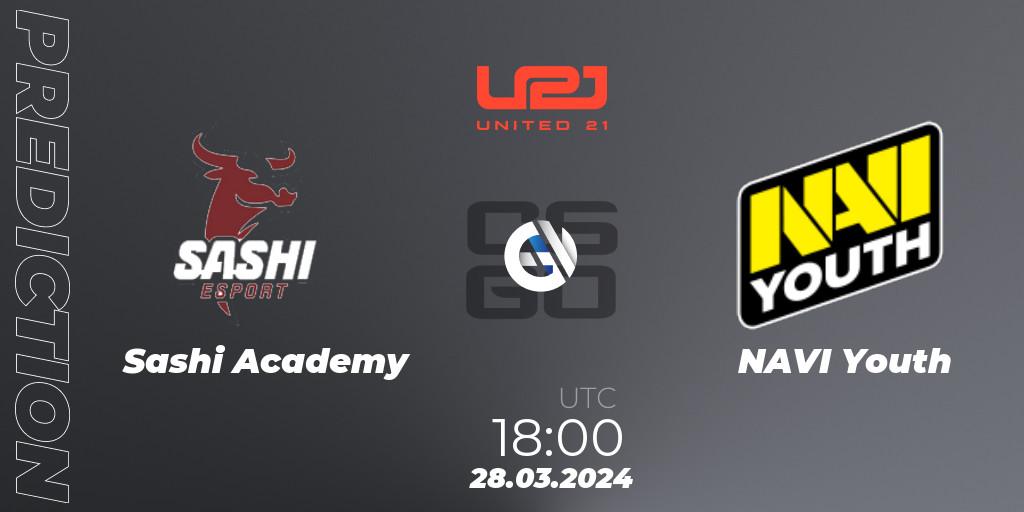 Sashi Academy vs NAVI Youth: Match Prediction. 28.03.2024 at 18:00, Counter-Strike (CS2), United21 Season 12: Division 2