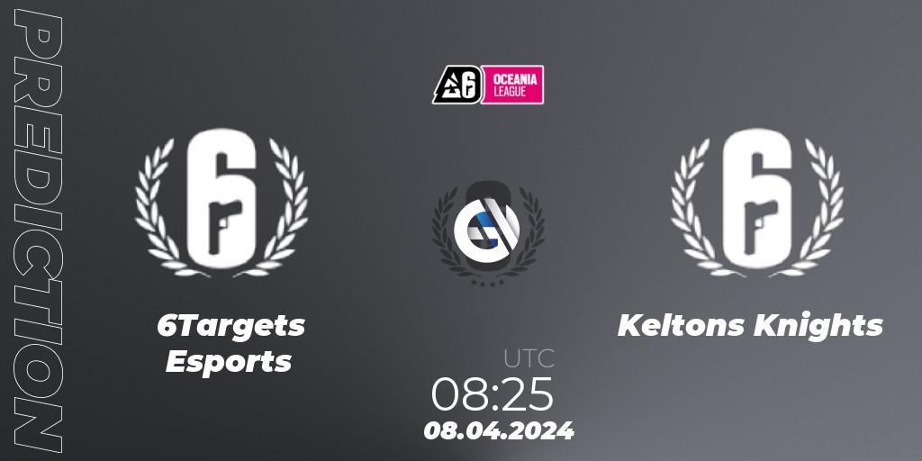 6Targets Esports vs Keltons Knights: Match Prediction. 08.04.24, Rainbow Six, Oceania League 2024 - Stage 1