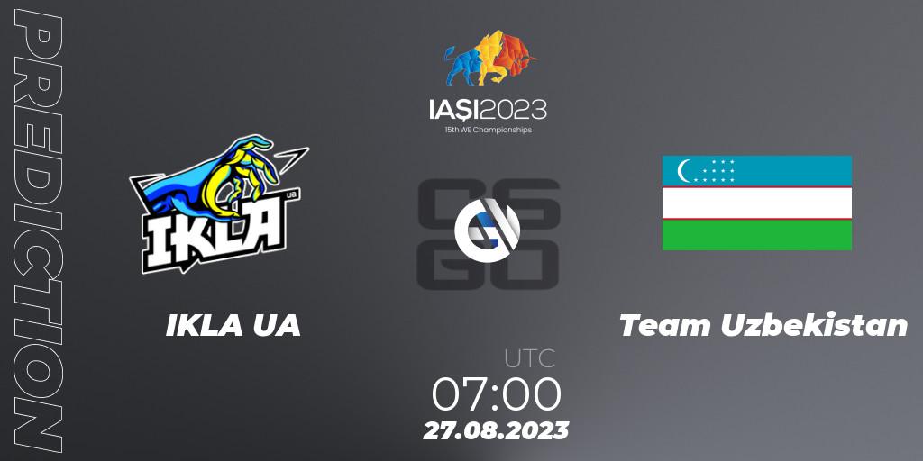 IKLA UA vs Team Uzbekistan: Match Prediction. 27.08.2023 at 10:00, Counter-Strike (CS2), IESF World Esports Championship 2023