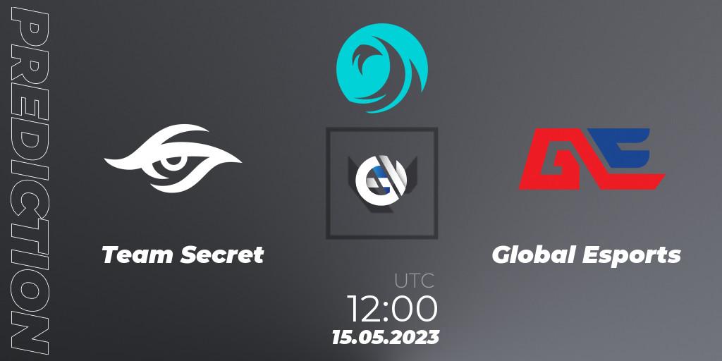 Team Secret vs Global Esports: Match Prediction. 15.05.2023 at 11:00, VALORANT, VCT 2023: Pacific League
