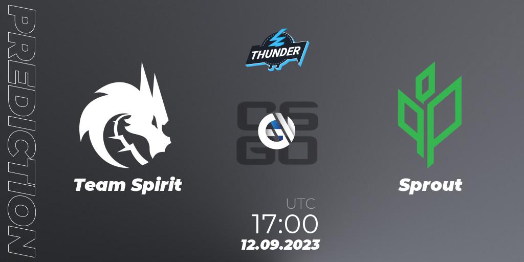 Team Spirit vs Sprout: Match Prediction. 12.09.2023 at 18:25, Counter-Strike (CS2), Thunderpick World Championship 2023: European Series #2