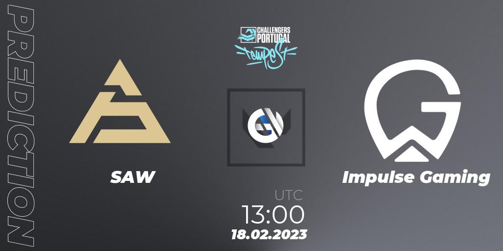 SAW vs Impulse Gaming: Match Prediction. 18.02.2023 at 13:00, VALORANT, VALORANT Challengers 2023 Portugal: Tempest Split 1