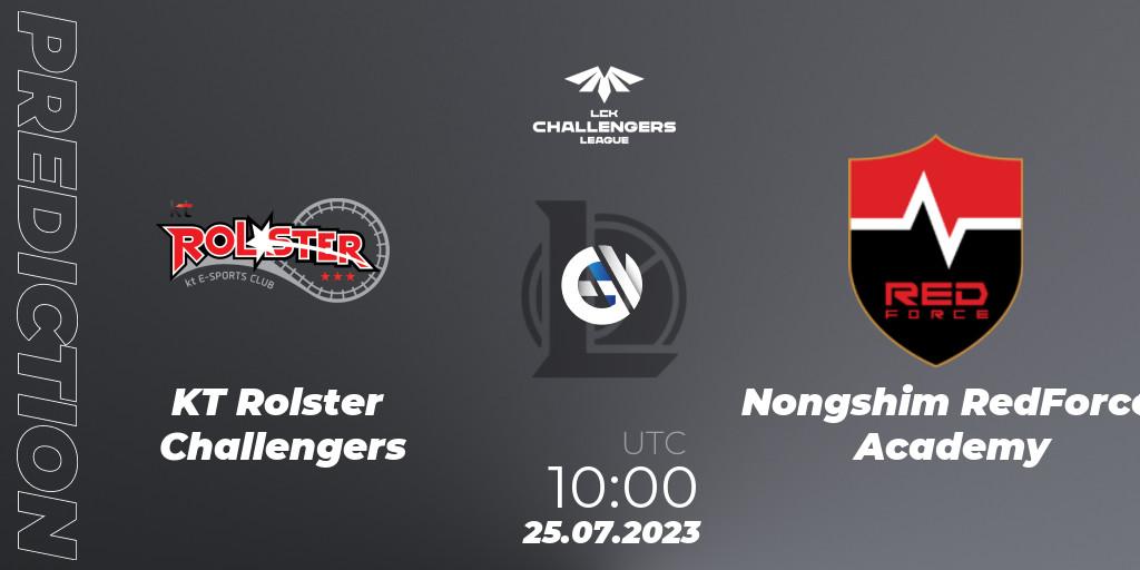 KT Rolster Challengers vs Nongshim RedForce Academy: Match Prediction. 25.07.23, LoL, LCK Challengers League 2023 Summer - Group Stage