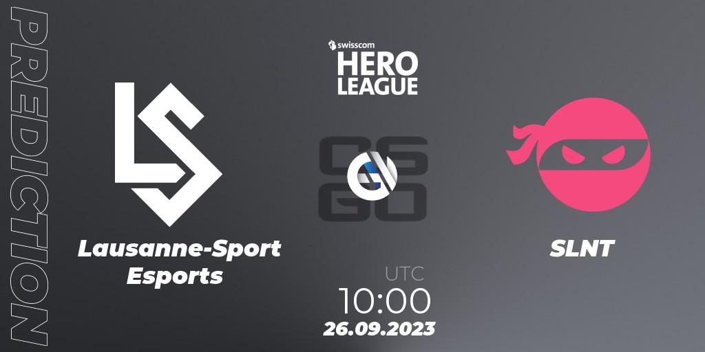 Lausanne-Sport Esports vs SLNT: Match Prediction. 26.09.2023 at 17:00, Counter-Strike (CS2), Swisscom Hero League Fall 2023