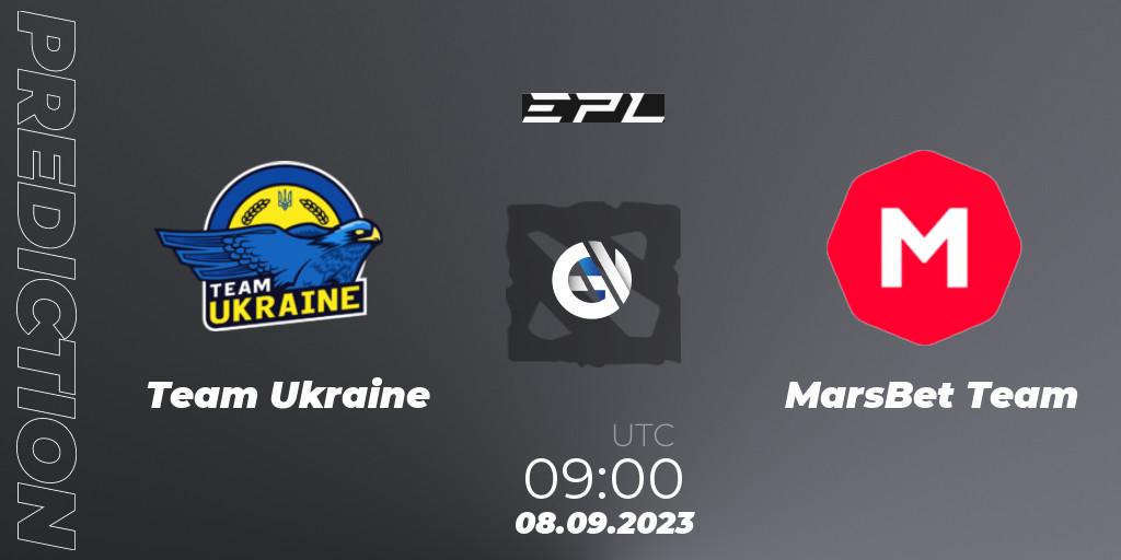 Team Ukraine vs MarsBet Team: Match Prediction. 08.09.23, Dota 2, European Pro League Season 12