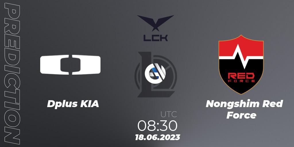 Dplus KIA vs Nongshim Red Force: Match Prediction. 18.06.2023 at 08:30, LoL, LCK Summer 2023 Regular Season
