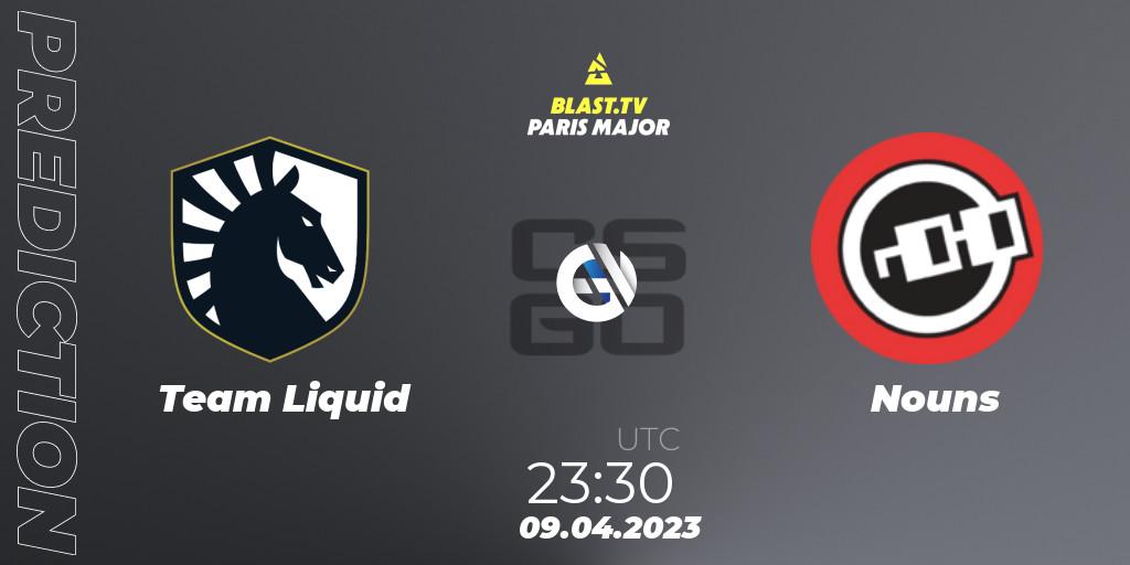Team Liquid vs Nouns: Match Prediction. 09.04.23, CS2 (CS:GO), BLAST.tv Paris Major 2023 Americas RMR