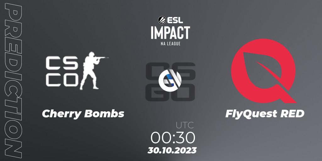 Cherry Bombs vs FlyQuest RED: Match Prediction. 29.10.2023 at 23:30, Counter-Strike (CS2), ESL Impact League Season 4: North American Division