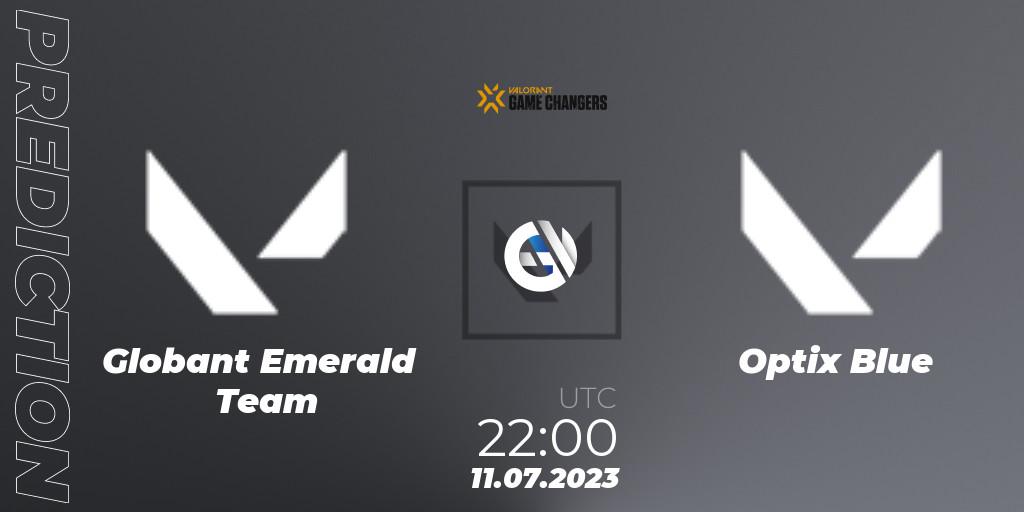 Globant Emerald Team vs Optix Blue: Match Prediction. 11.07.2023 at 22:00, VALORANT, VCT 2023: Game Changers Latin America South