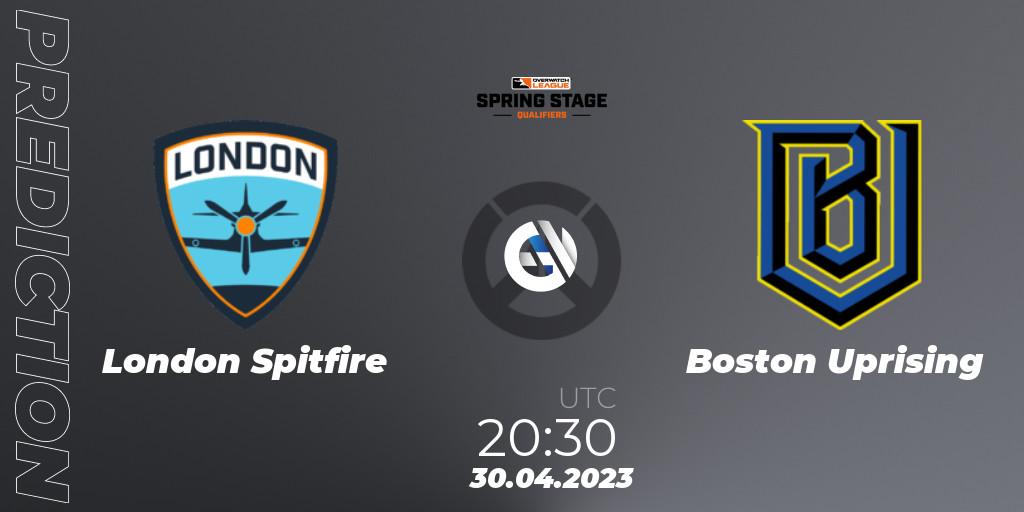 London Spitfire vs Boston Uprising: Match Prediction. 30.04.2023 at 20:30, Overwatch, OWL Stage Qualifiers Spring 2023 West