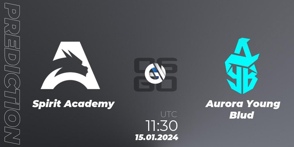 Spirit Academy vs Aurora Young Blud: Match Prediction. 15.01.2024 at 11:45, Counter-Strike (CS2), European Pro League Season 14: Division 2