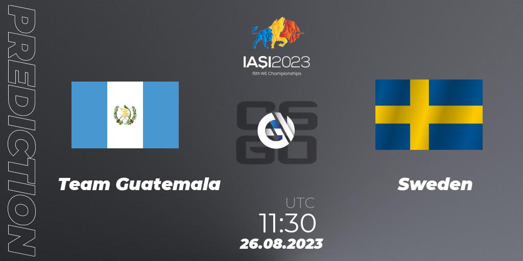 Team Guatemala vs Sweden: Match Prediction. 26.08.2023 at 17:00, Counter-Strike (CS2), IESF World Esports Championship 2023