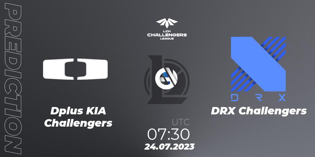 Dplus KIA Challengers vs DRX Challengers: Match Prediction. 24.07.2023 at 08:10, LoL, LCK Challengers League 2023 Summer - Group Stage