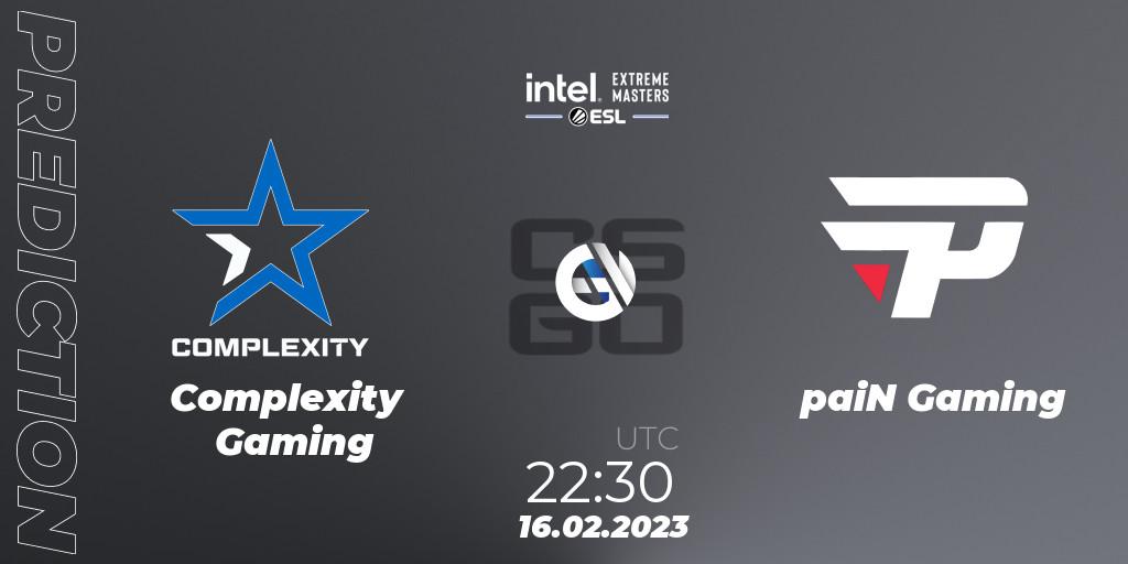 Complexity Gaming vs paiN Gaming: Match Prediction. 16.02.2023 at 22:30, Counter-Strike (CS2), IEM Brazil Rio 2023 North America Closed Qualifier