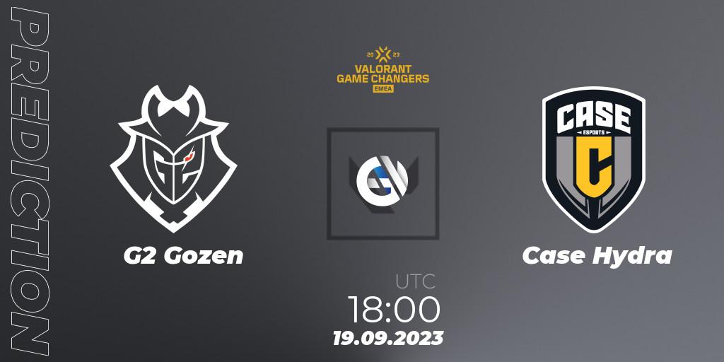 G2 Gozen vs Case Hydra: Match Prediction. 19.09.2023 at 18:00, VALORANT, VCT 2023: Game Changers EMEA Stage 3 - Group Stage