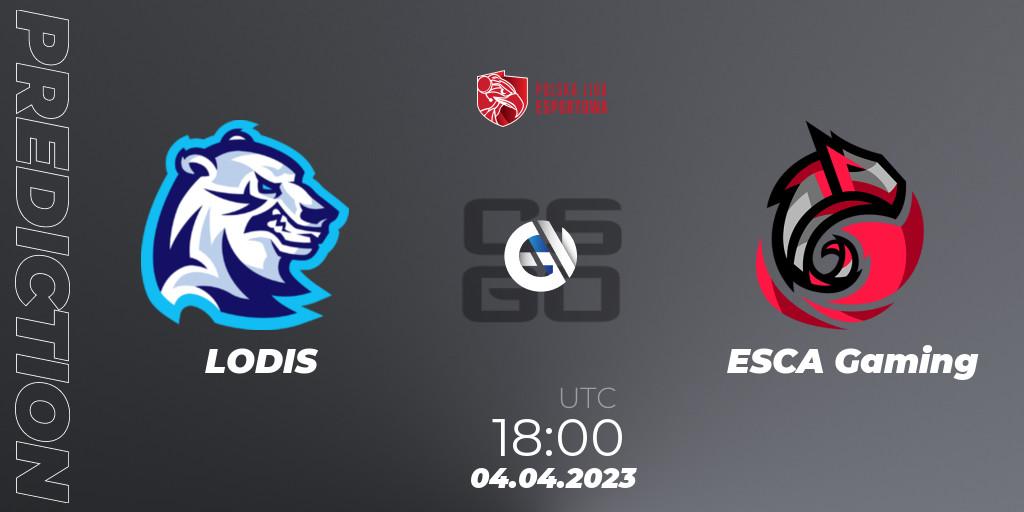 LODIS vs ESCA Gaming: Match Prediction. 04.04.23, CS2 (CS:GO), Polska Liga Esportowa 2023: Split #1